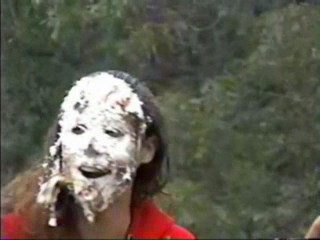 Girl gets pied