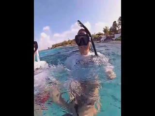 Stephanie &Margo underwater