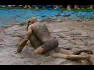 Outdoor Mud fight