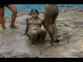 Outdoor Mud fight