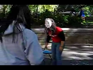 Girl gets pied