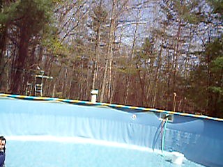 Pulling Jennifer around in the pool