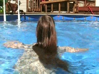 Clips from Jennifer's long aqua skirt video