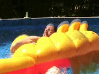 Clips from Jennifer's long aqua skirt video