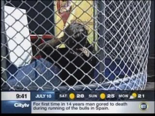 Breakfast TV - dunk tank