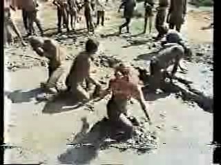 Canadian TV show, mud tug- o- war