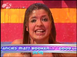 Holly Gunged on the Thank You Desk