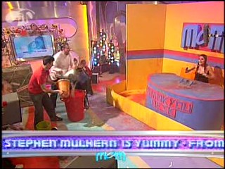 Holly Gunged on the Thank You Desk