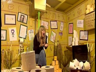 Holly Gunged on a Toilet