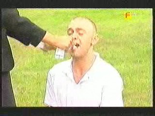 A Girl gets Covered in Shaving Cream