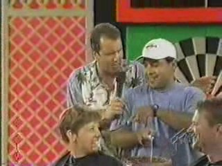 A women has chocolate poured over her head