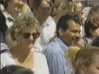 A women has chocolate poured over her head