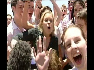 Channel 7  newsreporter Sarah Horsley dunked