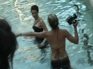 Delta Goodrem wetlook fashion shoot.