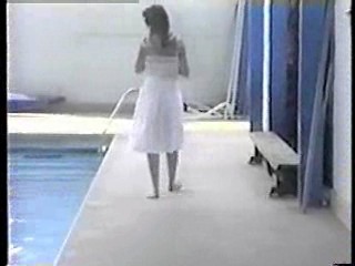 Sammy Jane in the pool