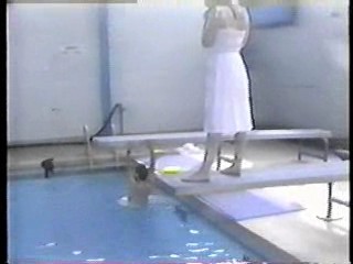 Sammy Jane in the pool