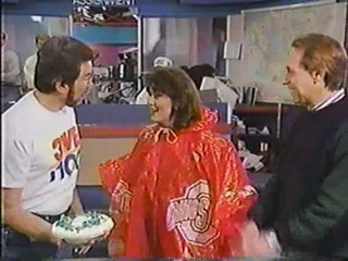 Anchorwoman pays off football bet