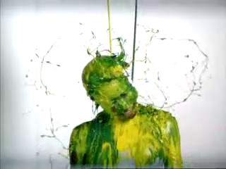 Funny commentary with paint shower