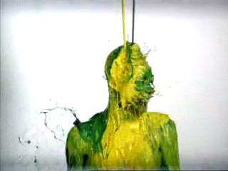 Funny commentary with paint shower