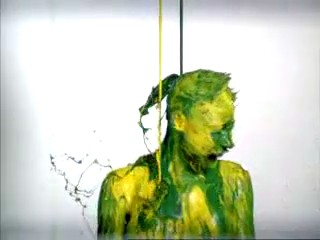 Funny commentary with paint shower