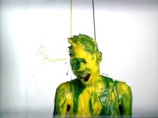 Funny commentary with paint shower