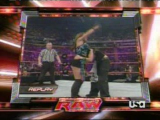 wwe:- Lita sprayed in the face with mustard