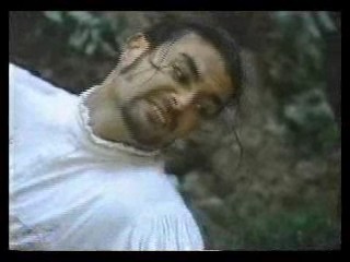 girl in wedding dress in bog