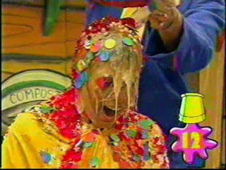 TV Presenter gunged and soaking from Generation Game