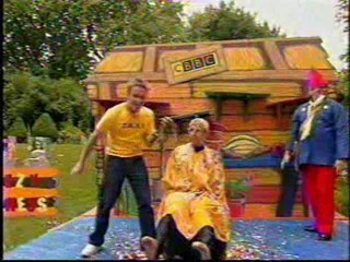 TV Presenter gunged and soaking from Generation Game