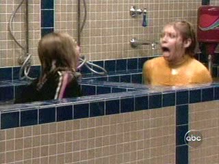 Hope and Faith; Locker room spa scene