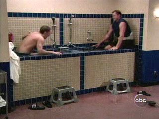 Hope and Faith; Locker room spa scene