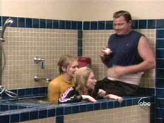 Hope and Faith; Locker room spa scene