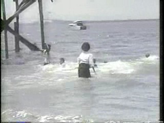 30's film, Choir Sea Splash,  30's gunging