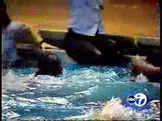 Chicago TV news - Nurses pool dunk