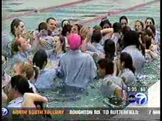Chicago TV news - Nurses pool dunk
