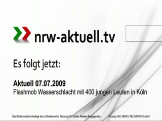 Water battle in Cologne, Germany