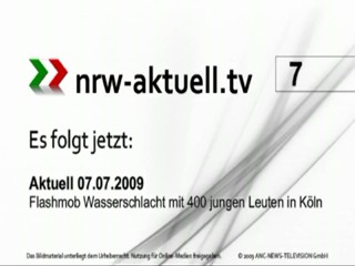 Water battle in Cologne, Germany