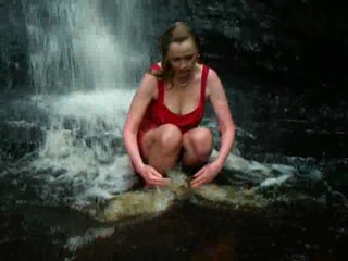 Wetmar at a Welsh waterfall